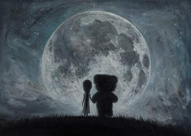 В моих снах ты всегда приводишь меня на Луну... Автор: Adrian Borda.