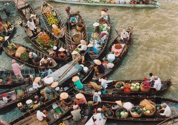 Плавучие рынки юго-восточной Азии азия, плавучий рынок, рынок