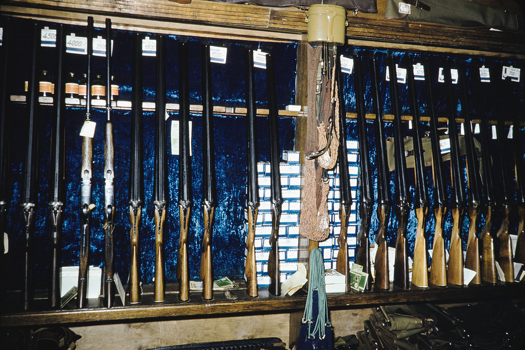 Russia, guns for sale at department store in Moscow Russia, guns for sale at department store in Moscow