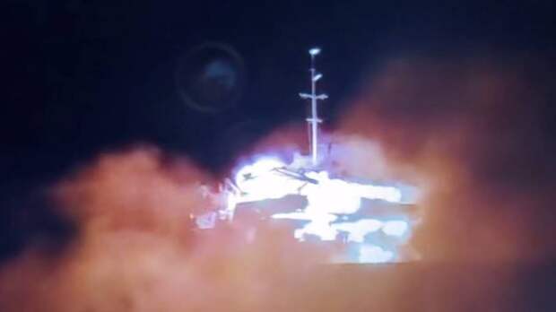 Появились кадры крушения сухогруза в Азовском море после удара дрона ВСУ