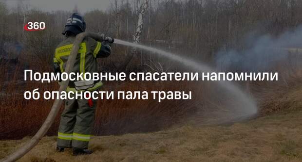 Подмосковные спасатели напомнили об опасности пала травы