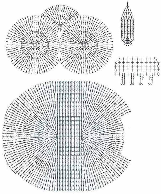 вязание для дома схема коврика сова