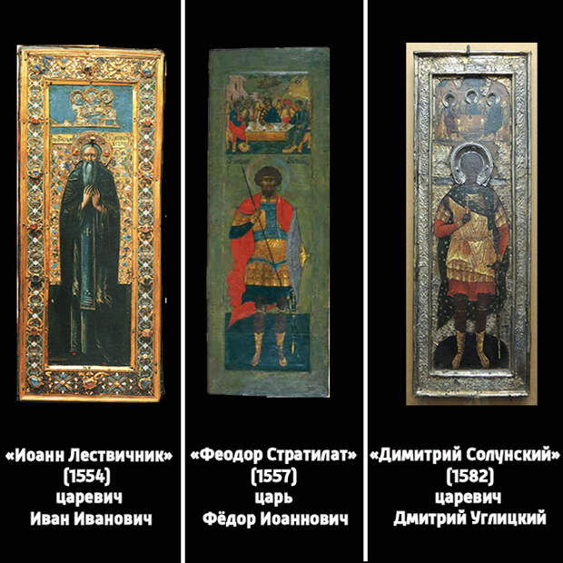 Мерные иконы сыновей Ивана IV.