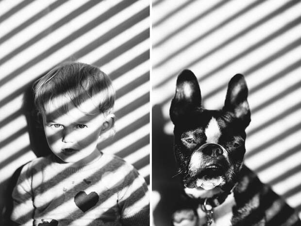 Счастливы вместе — фотоистория о взрослении девочки и щенка