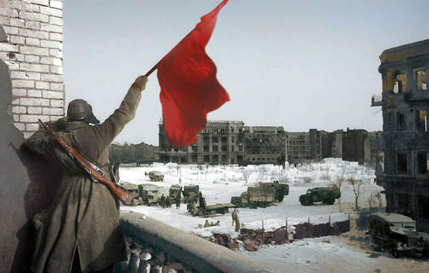 Ожившие лица войны: фотографии битвы за Сталинград в цвете