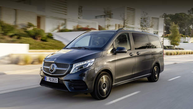 Mercedes v. Пневмоподвеска позволяет менять уровень кузова в зависимости от программы. Далее она поддерживает его стабильным при любой нагрузке. В состав комплекса входят адаптивные амортизаторы, подстраивающиеся под дорожные условия на каждом колесе индивидуально.