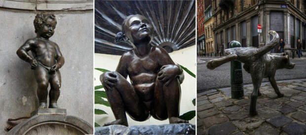 Писающие статуи Брюсселя.