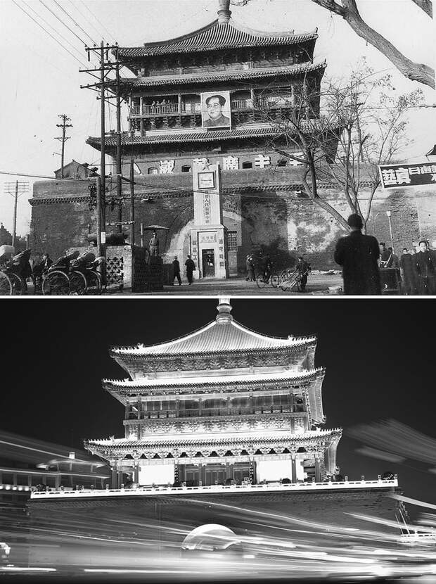 Сиань, 1949 год и 2016 год китай, сейчас, тогда