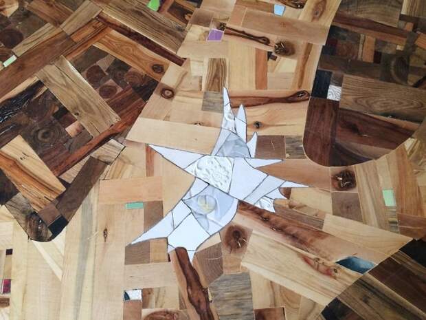 Как из различных кусочков древесины сотворить шедевр на вашем полу искусство, креатив, необычные проекты