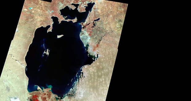 Фото NASA. Аральское море в 1970 году