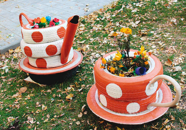 Интересные поделки для двора фото