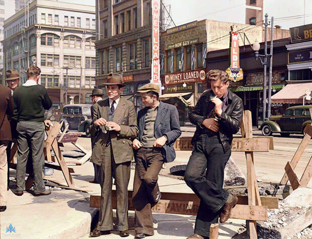 Безработные на улице Сан-Франциско. история, факты, фотографии