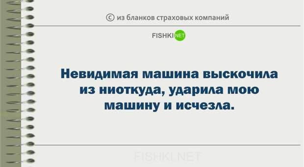 Забавные пояснения из бланков страховых компаний страховка, юмор