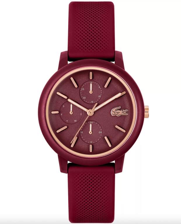 Lacoste Women's Multi Burgundy Silicone Strap Watch