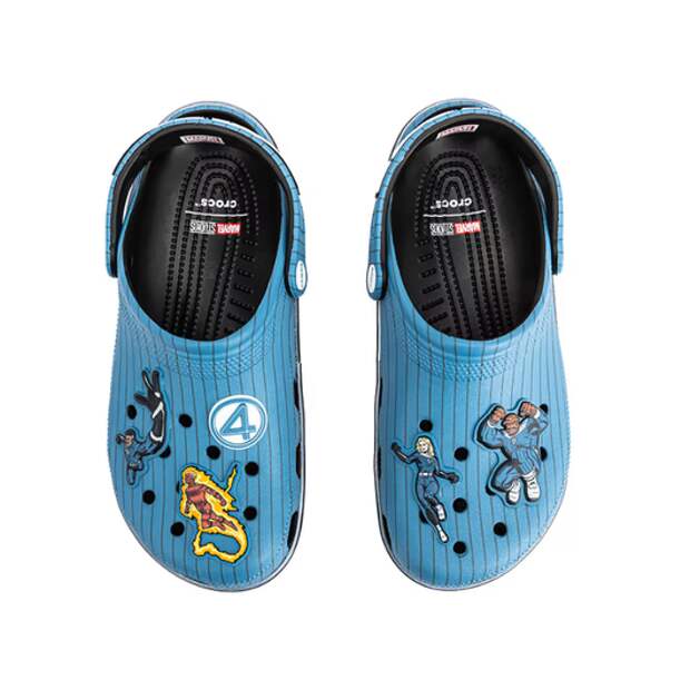 Crocs в стиле «Фантастической четверки» вид сверху Crocs в стиле «Фантастической четверки» вид сверху