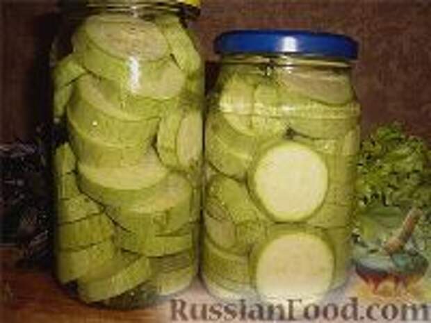 Фото к рецепту: Маринованные кабачки Фото к рецепту: Маринованные кабачки
