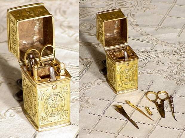 Старинные инструменты для рукоделия (трафик)
