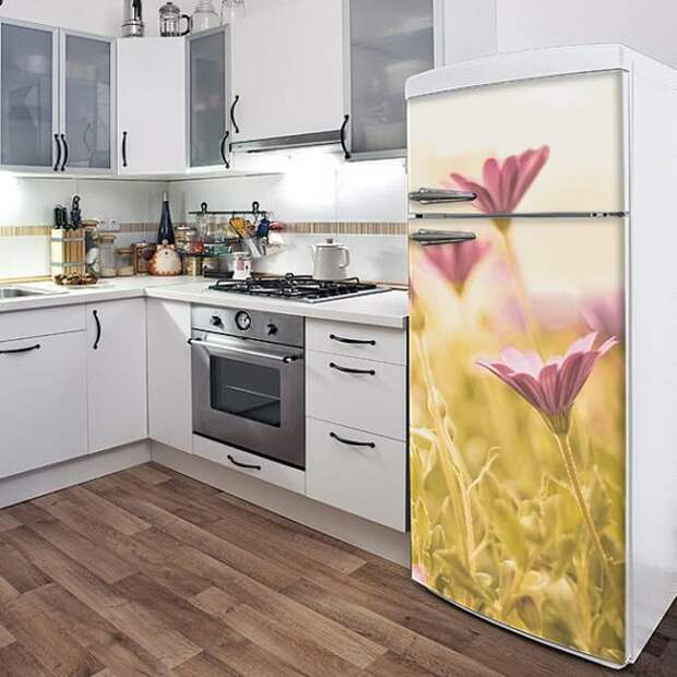 Наклейки на холодильник: яркий акцент в интерьере кухни