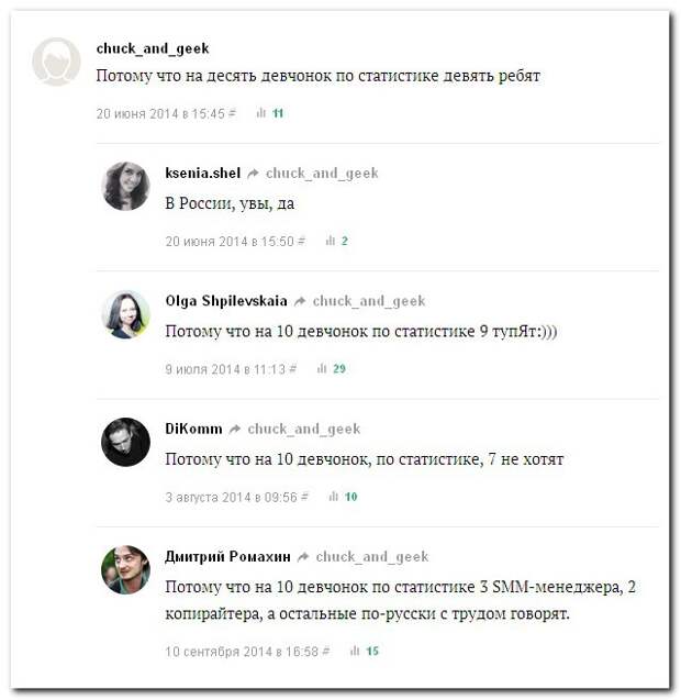 Смешные комментарии из социальных сетей 19.02.15 комментарии, прикол, соцсети, юмор