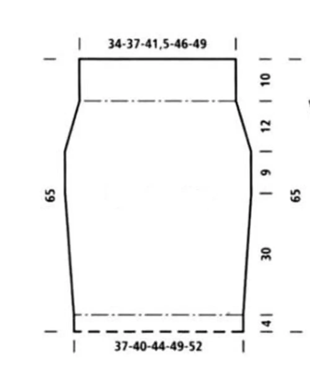 Вязаная юбка карандаш спицами схема