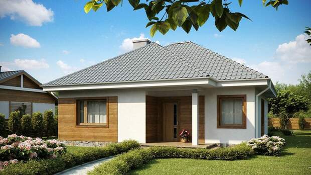 Красивые фасады одноэтажных домов: 51 фото идей