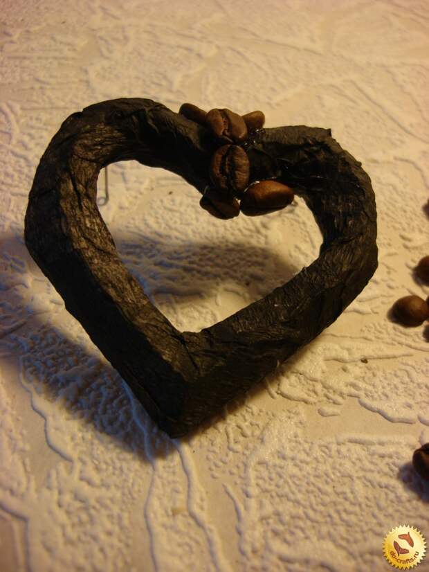 Сердце из кофейных зерен 17
