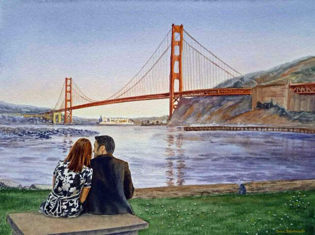 Мост Золотые Ворота в Сан-Франциско (640x477, 264Kb)