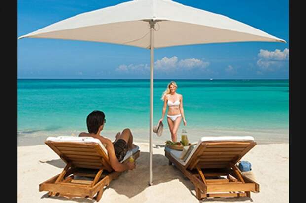 Отдых на белом пляже в Sandals Carlyle Inn. Отдых на белом пляже в Sandals Carlyle Inn. ожидания и реальность, отель, реклама