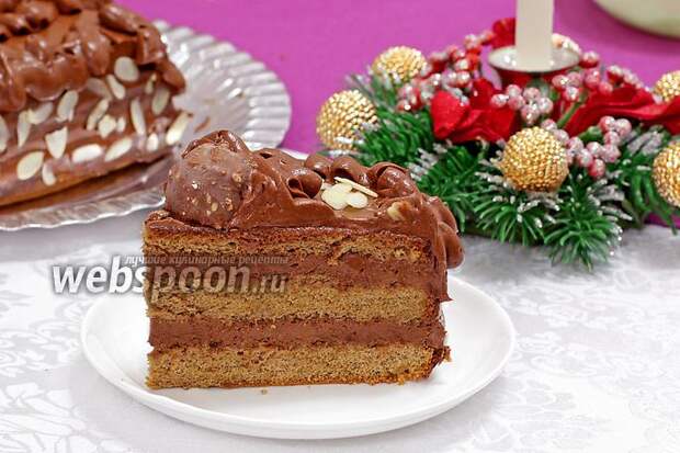 Фото Кофейный торт с шоколадным кремом