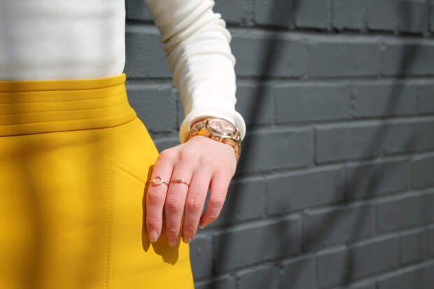 Canary yellow skirt 14