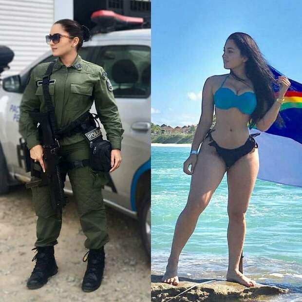 Красивые девушки в униформе и без неё