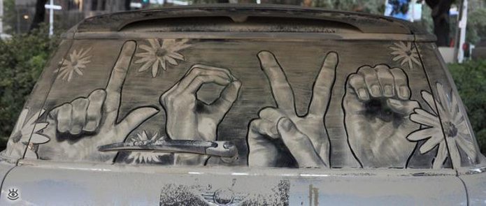 Живопись на чумазых автомобилях 4