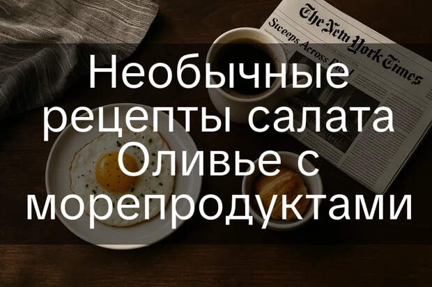 Необычные рецепты салата Оливье с морепродуктами