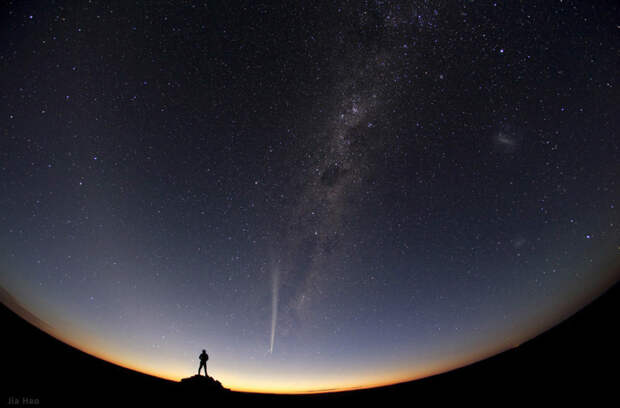 Jia Hao «Комета Лавджой над Австралией». звёзды, небо, пейзажи, фото