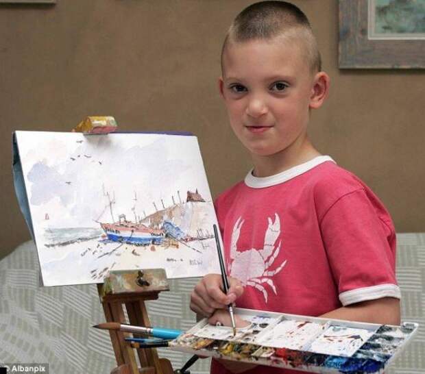Рисунки акварелью 6-летнего мальчика (13 фото)