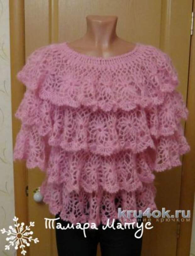 Вязанная кофточка крючком