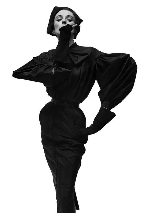 Model Dorian Leigh in Balenciaga. Vogue, 1950  Photo Irving Penn.jpg