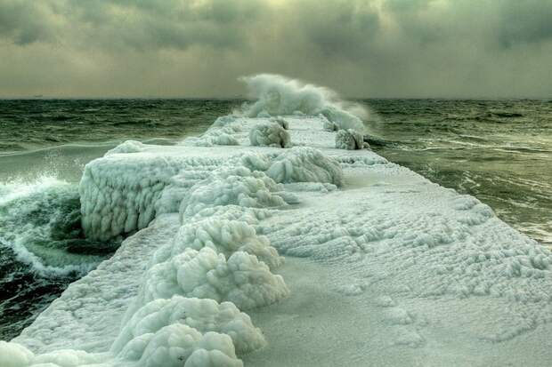 Замерзшее Черное море ссср, черное море
