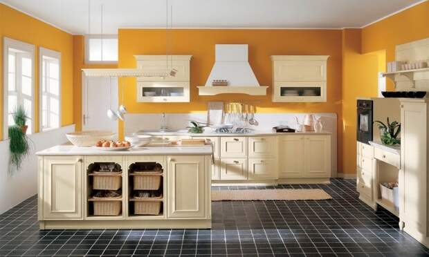 Кухни в стиле прованс традиционно оформляются в более нежных пастельных цветах