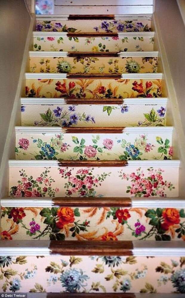 Как оригинально украсить подступени лестницы