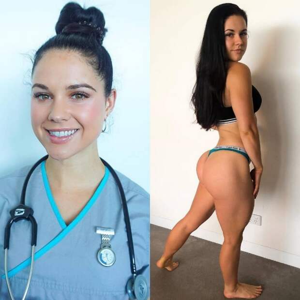 Красивые девушки в униформе и без неё
