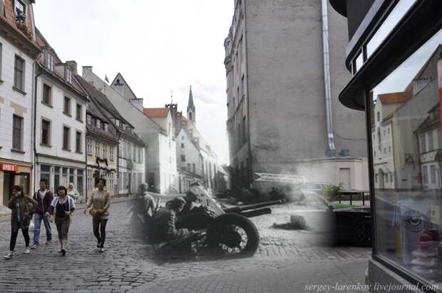 31. Рига 1944-2013. Освобождение города от нацистов. Советские артиллеристы на ул Скарню SL 31. Рига 1944-2013. Освобождение города от нацистов. Советские артиллеристы на ул Скарню SL