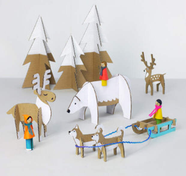 Игрушки для детей из картона (1)