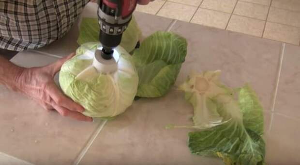 Способ приготовления голубцов с использованием шуруповерта