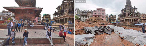Город Лалитпур, или Патан землетресение, непал, памятники, разрушение, тогда и сейчас