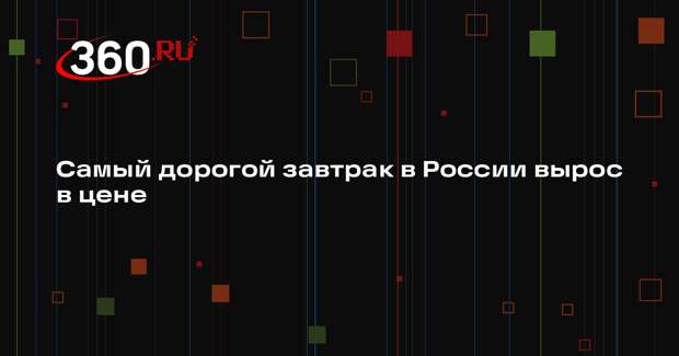 «Антиглянец»: самый дорогой завтрак в России подорожал с 72 до 77 тысяч рублей