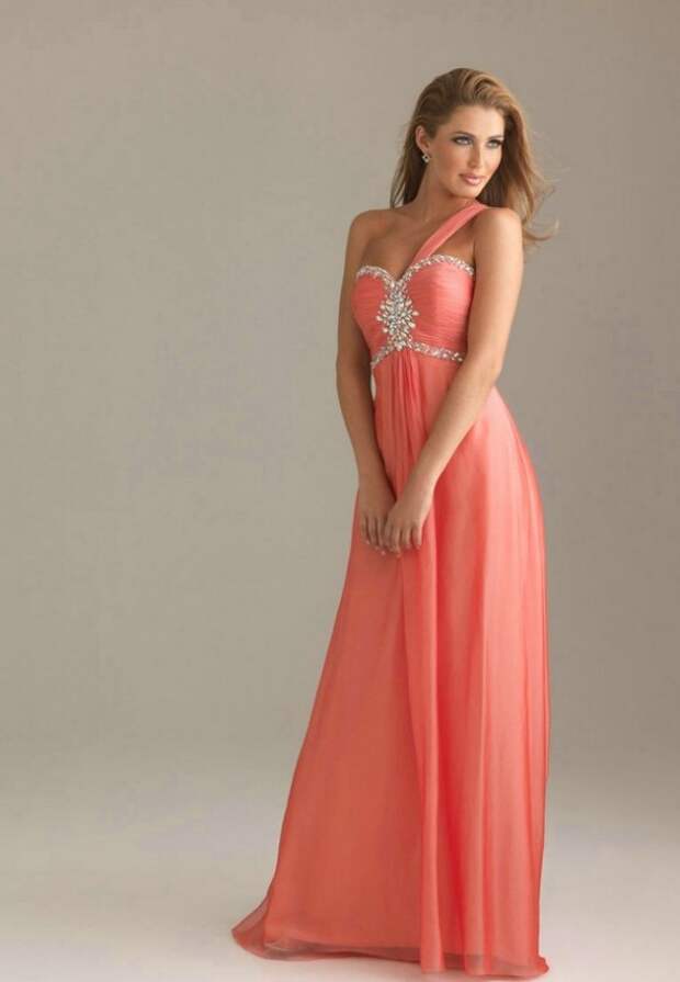 long coral bridesmaid dresses-0