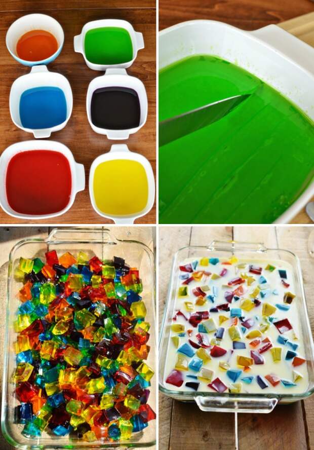 желе с сгещенкой