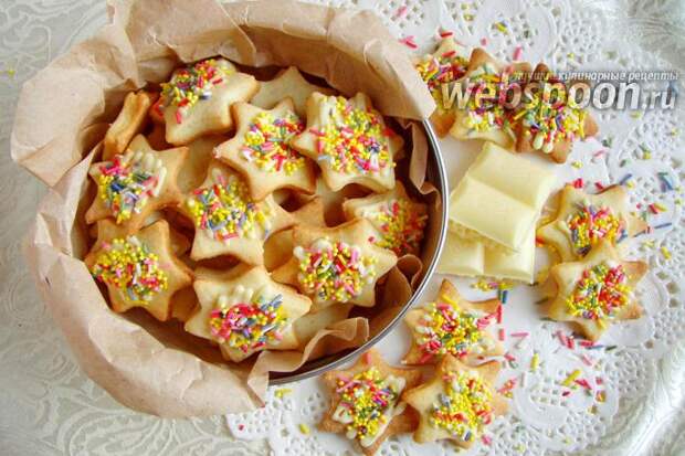 Фото Печенье с конфетти и шоколадом