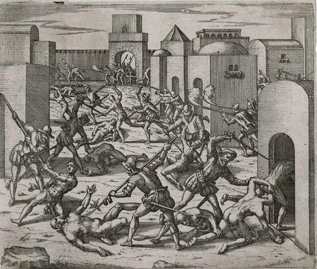 Франсиско Писарро Занимает Куско, Теодор Де Бри, 1533 год. \ Фото: google.com.